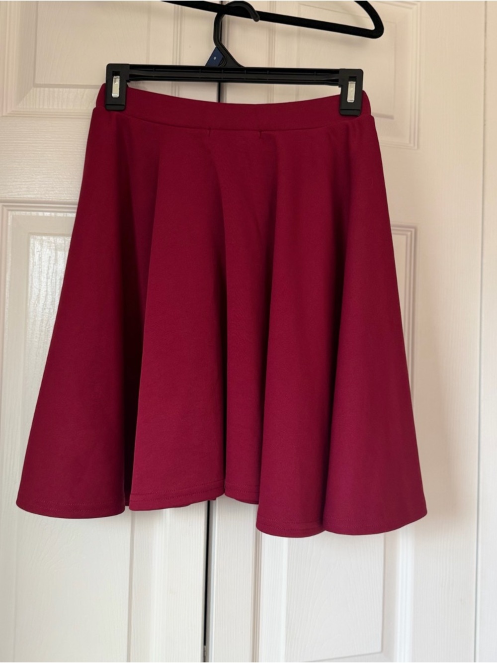 Boohoo Wine Red Skater Circle Skirt